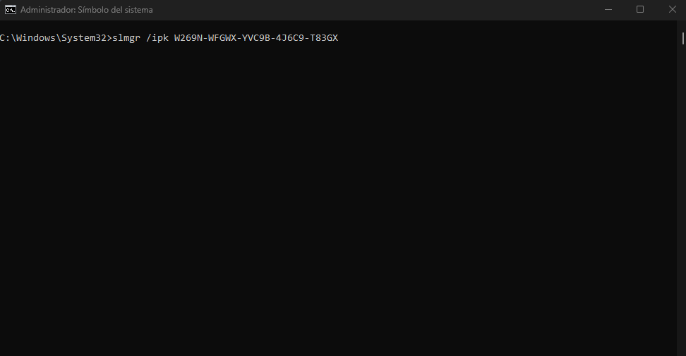 Comando para activar windows 11 por cmd