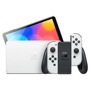 Imagen de la consola Nintendo Switch OLED en modo portatil