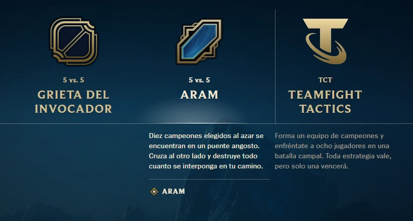 Modos de juego de League of Legends, para subir de XP.
