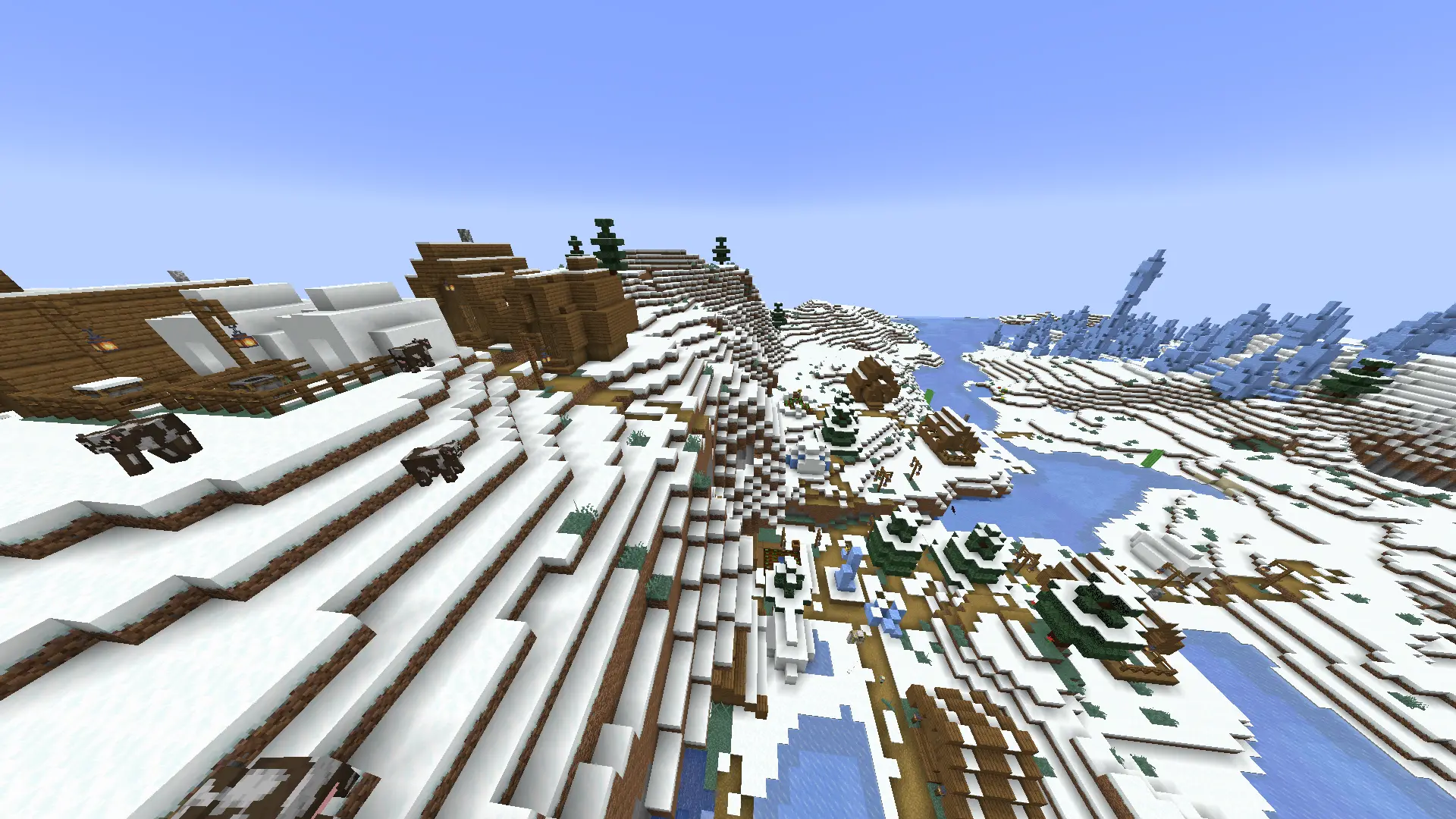 Aldea minecraft nieve